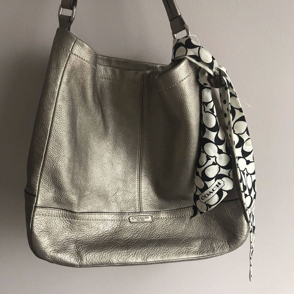 Coach bag with scarf